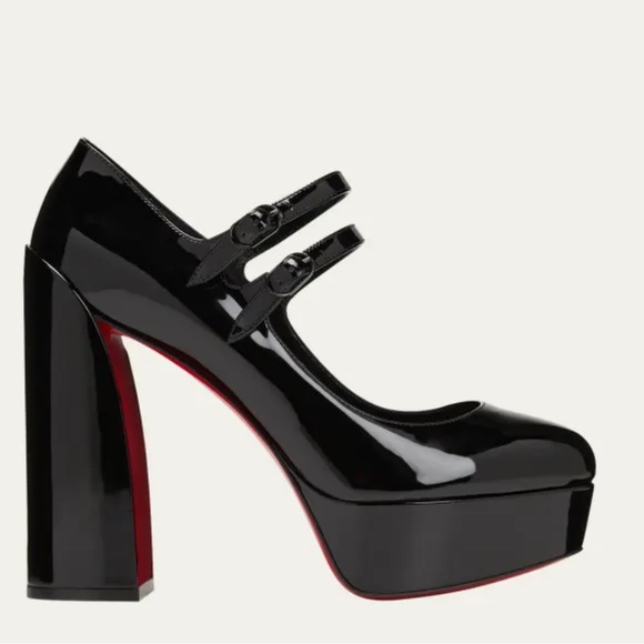 ❌SOLD❌CHRISTIAN LOUBOUTIN Movida Mary Jane Red Sole Platform Pumps - Picture 5 of 13
